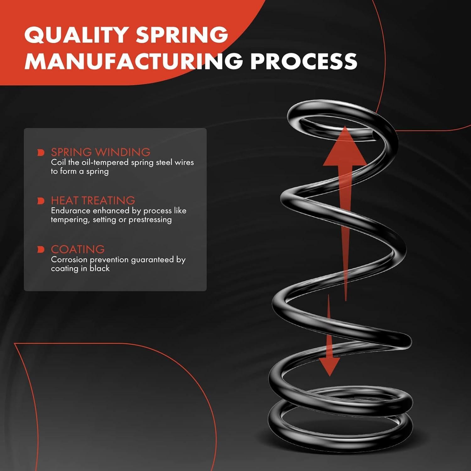 Juego de 2 Resortes de Suspensión A-Premium Toyota Corolla 2014-2019