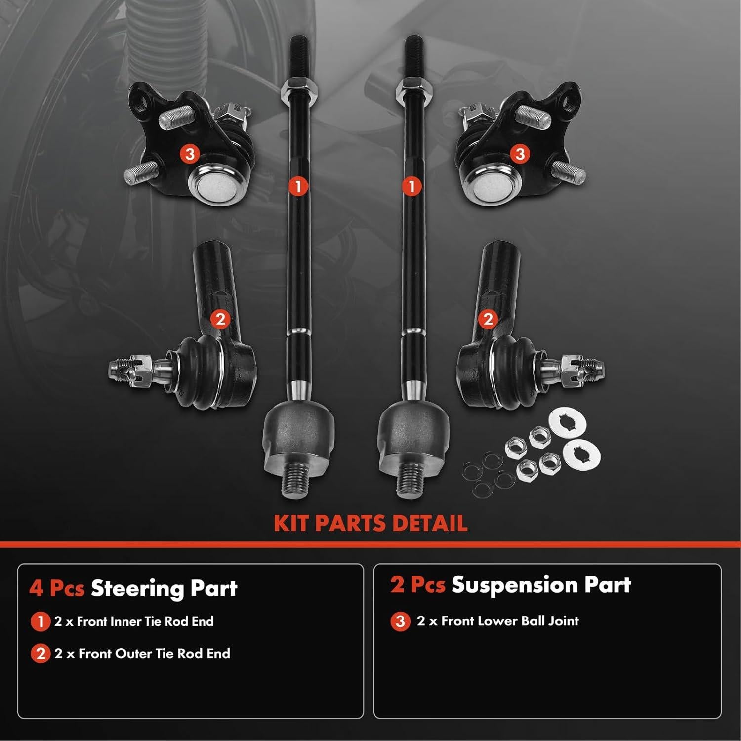 Conjunto A-Premium 6 piezas para Toyota Corolla 1993-1995