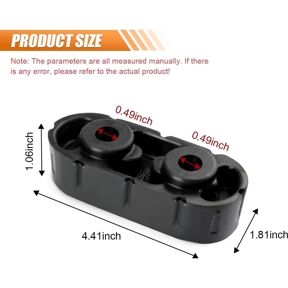 Soporte de Goma para Escape BDZMC 2 Agujeros 11,2 cm