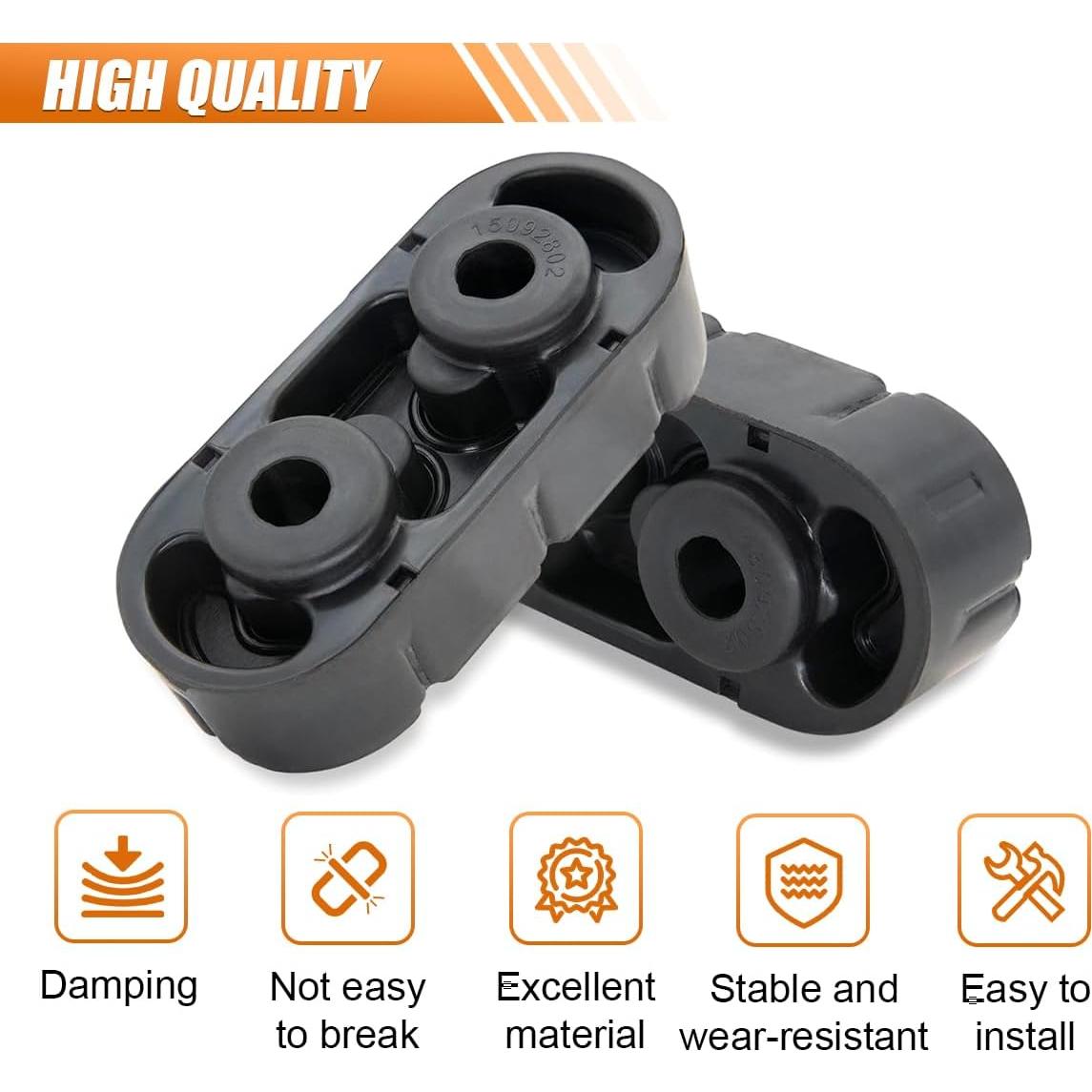 Soporte de Goma para Escape BDZMC 2 Agujeros 11,2 cm