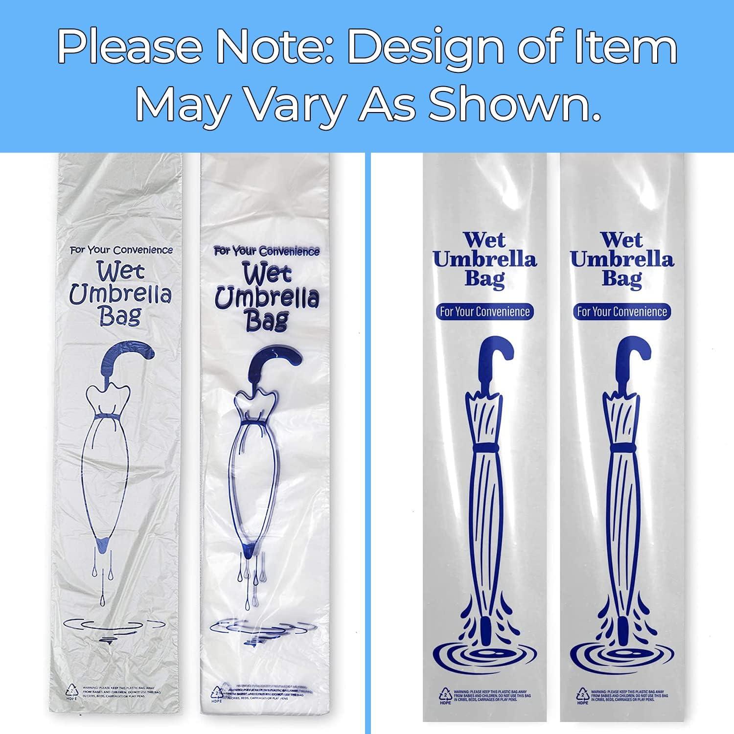 Bolsas de Lluvia Eucatus para Paraguas 500 Unidades 17,78x88,53cm