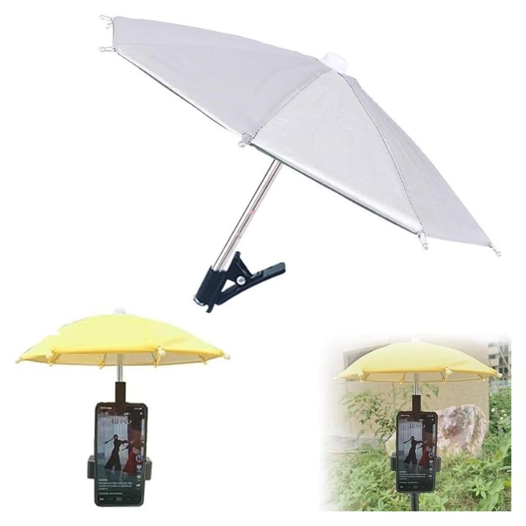 Paraguas para Teléfono RUIYUE UV 50+ Soporte Ventosa Blanco