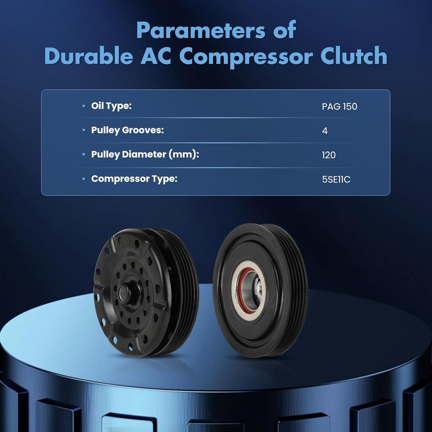 Embrague de Compresor de A/C ECCPP para Toyota Yaris 1.5L 2006-2012