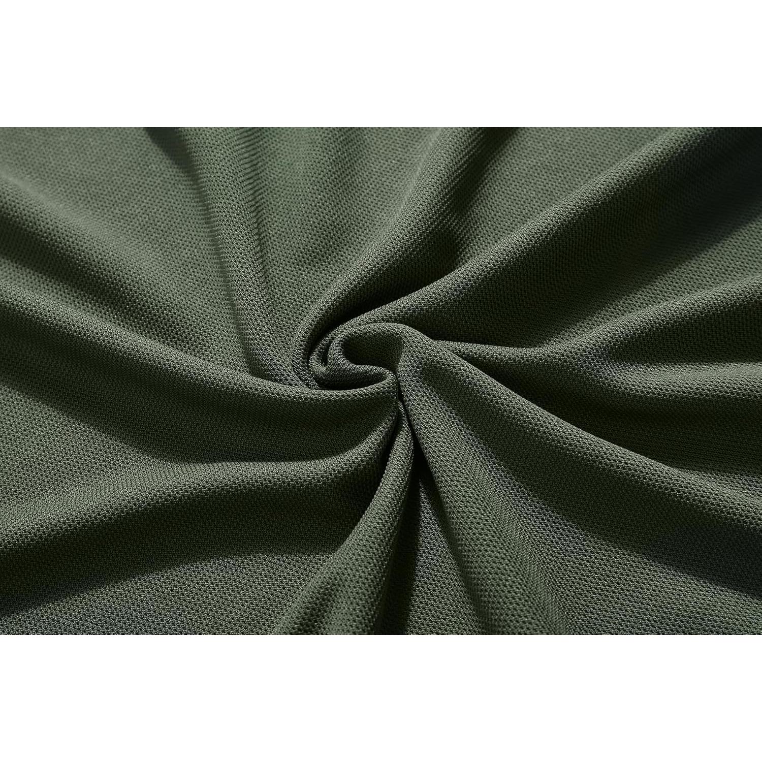 Camisa Polo Hombre Marca Secado Rápido Verde Militar Talla Grande