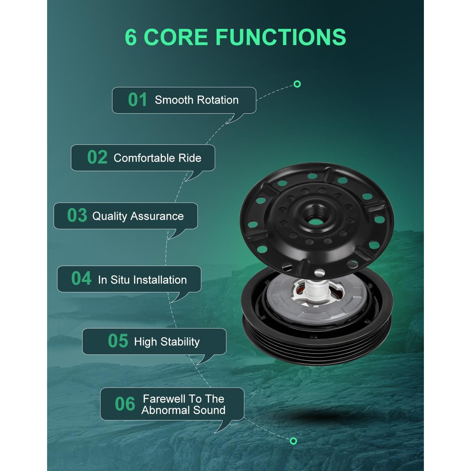 Embrague de Compresor de AC SCITOO para Toyota Yaris 1.5L