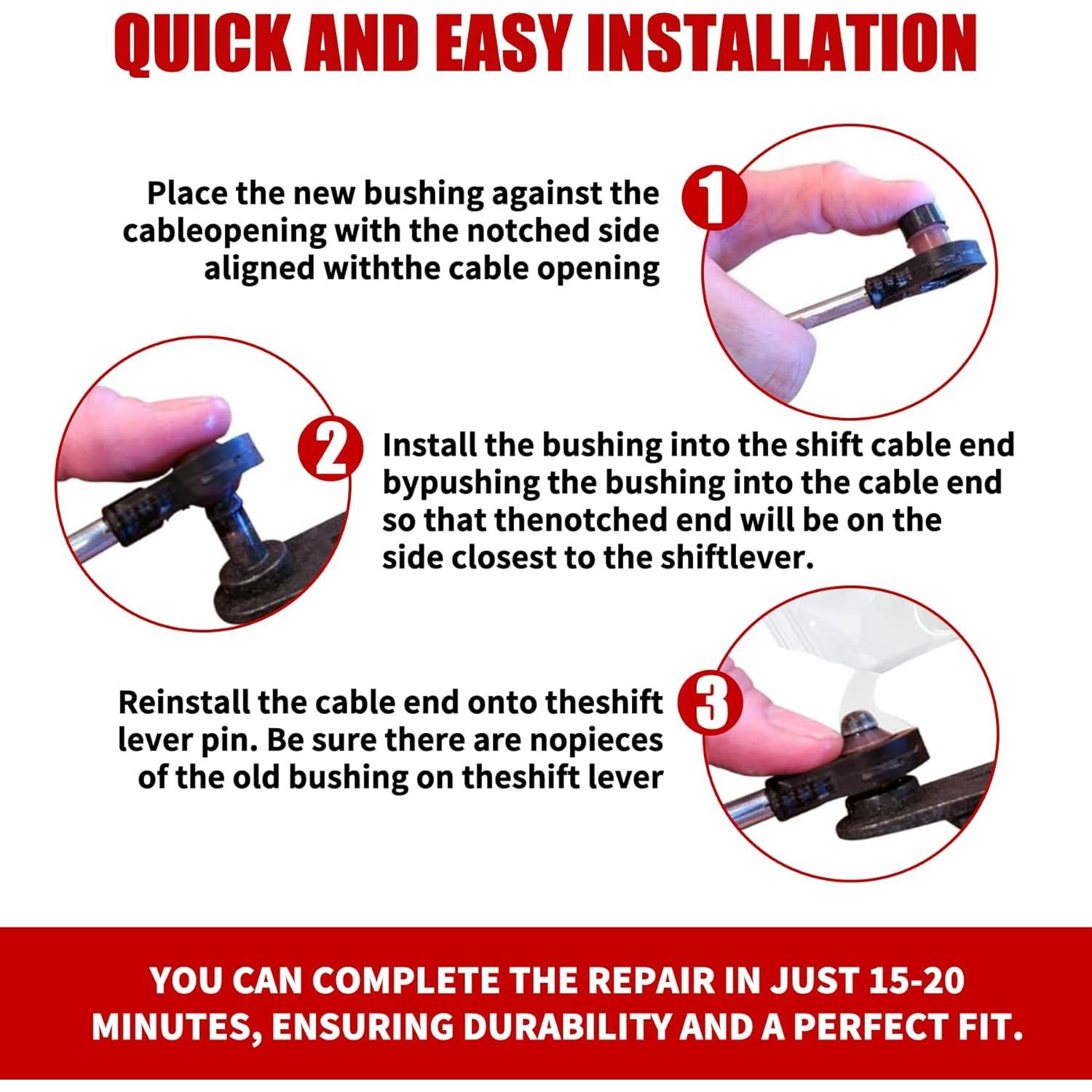 Kit de Reparación de Buje de Cable de Cambio RAHQHD 4 Piezas