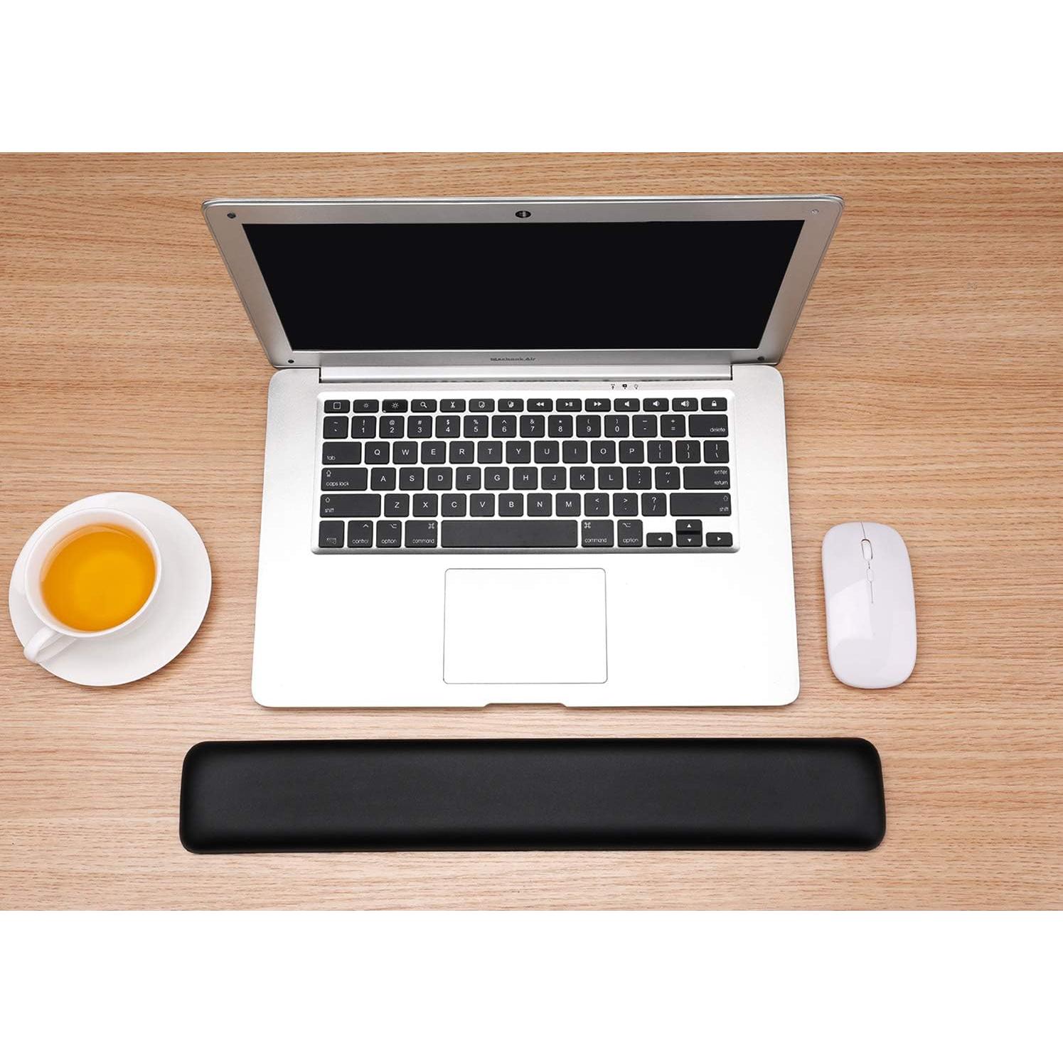 Reposamuñecas Ergonómico Aelfox LEA de Gel y Cuero 43.96x7.01cm