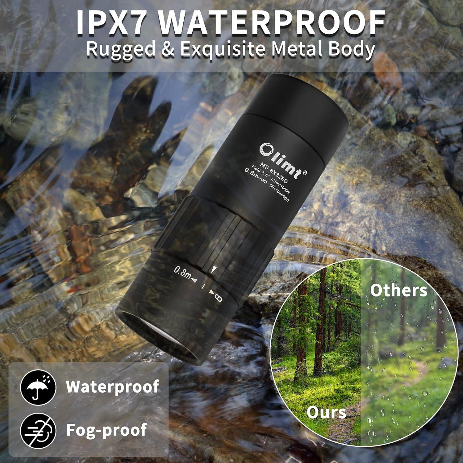 Telescopio Monocular Compacto OLIMT 8x32 Impermeable