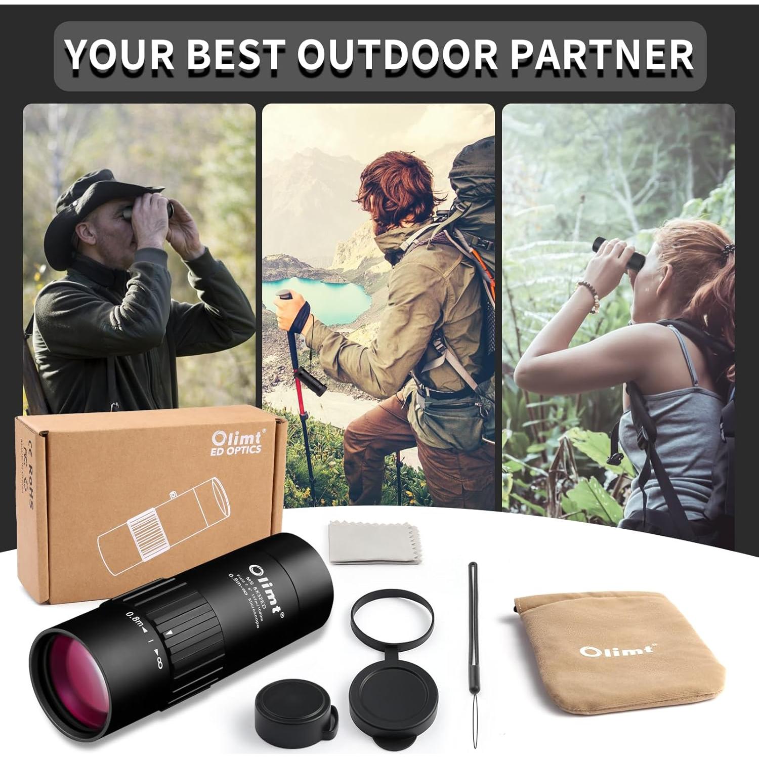 Telescopio Monocular Compacto OLIMT 8x32 Impermeable