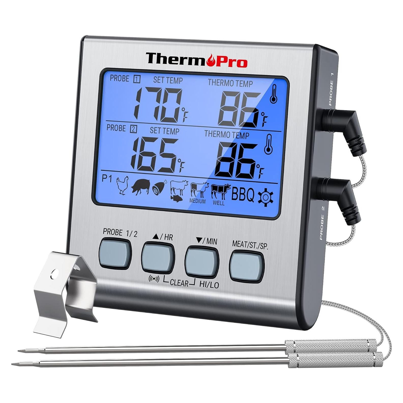 Termómetro Digital de Cocina ThermoPro TP17 Doble Sonda LCD