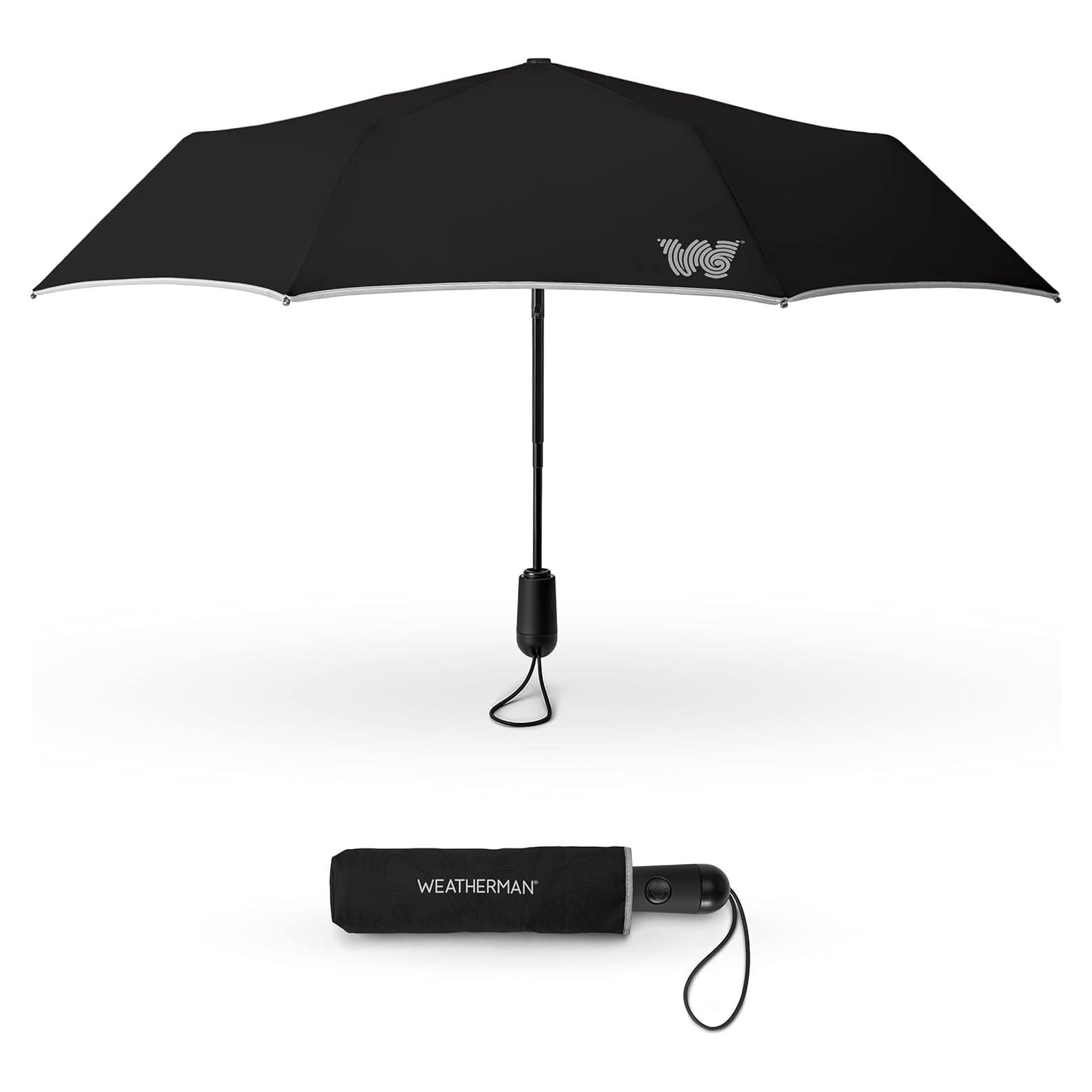 Paraguas Weatherman Mini Compacto Resistente al Viento 30 cm