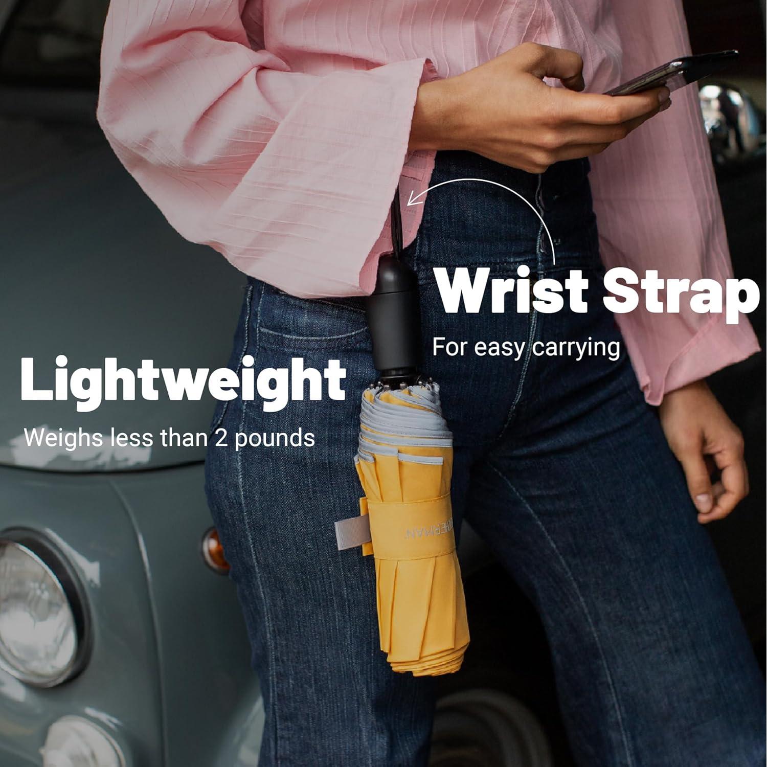 Paraguas Weatherman Mini Compacto Resistente al Viento 30 cm