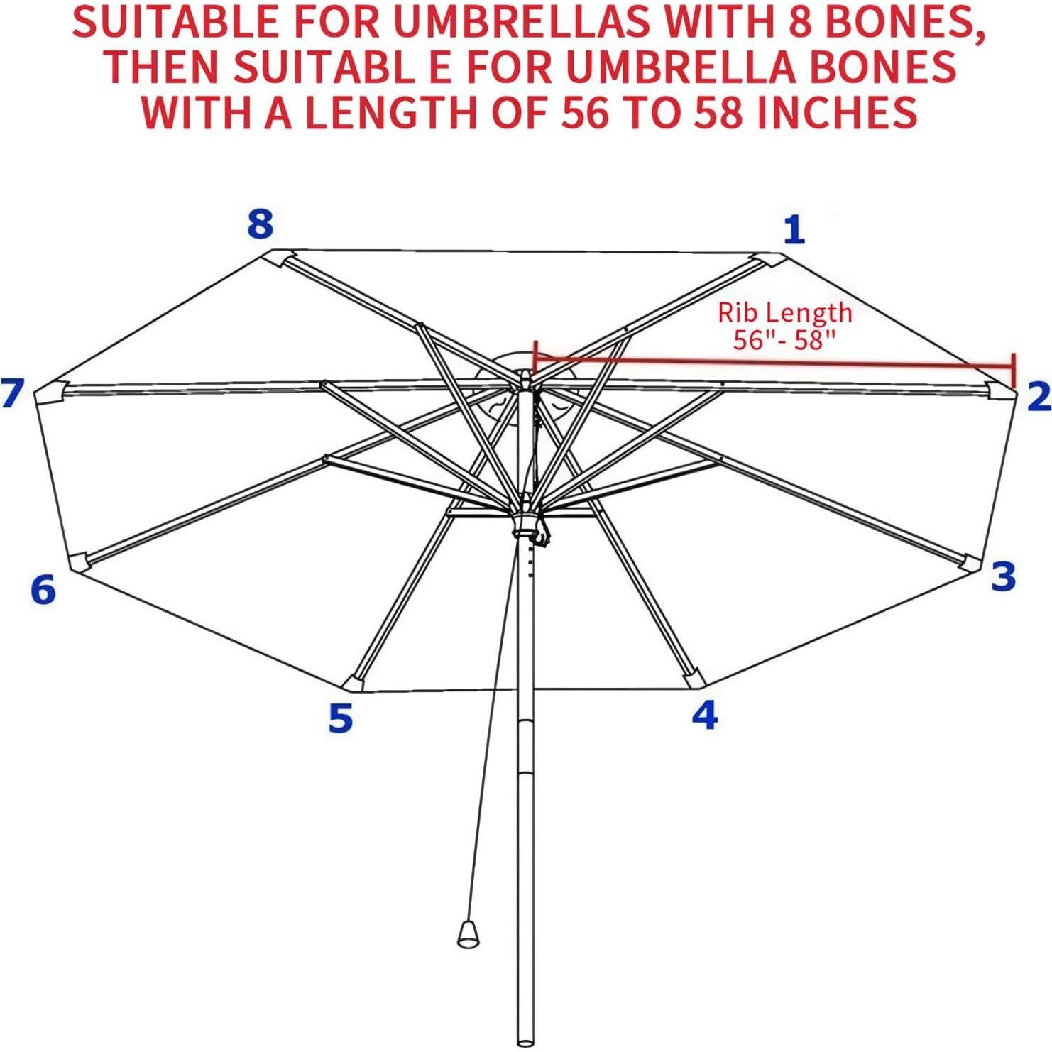 Funda de Sombrilla GLDDFDG 10 Pies Resistente al Agua UV