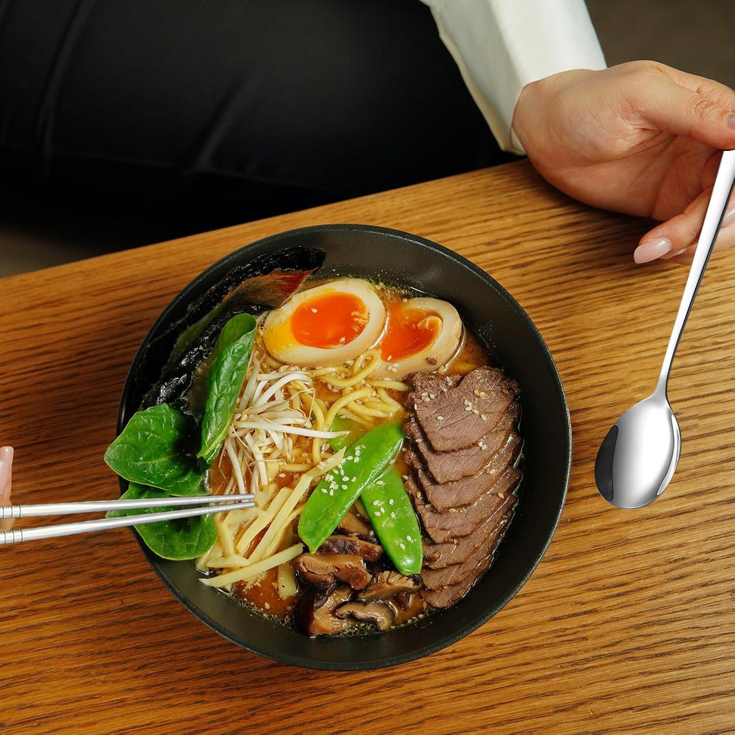 Juego de Palillos y Cucharas Kucensi Acero Inoxidable 3 Piezas