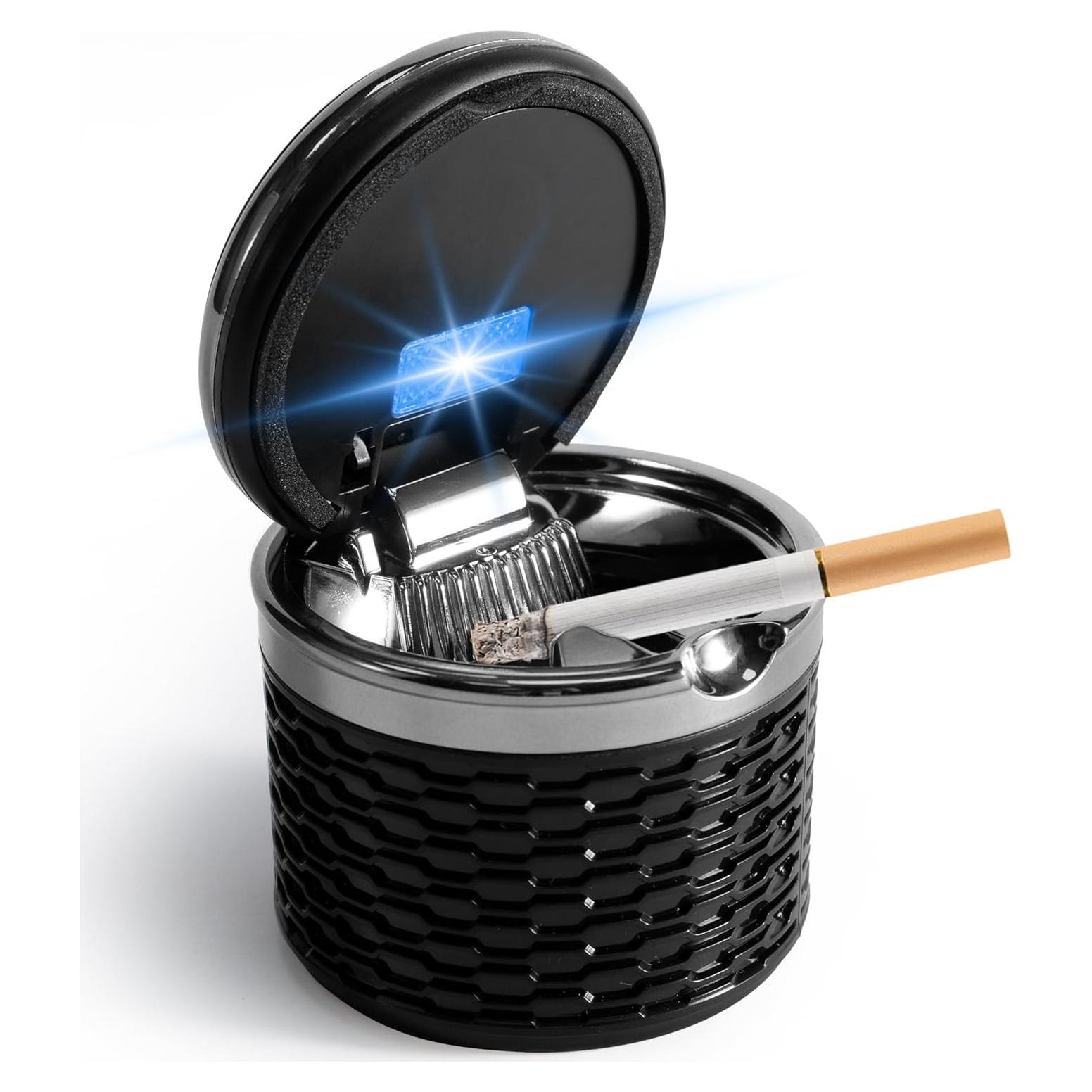 Cenicero de Auto SOLARXIA con Tapa LED Desmontable