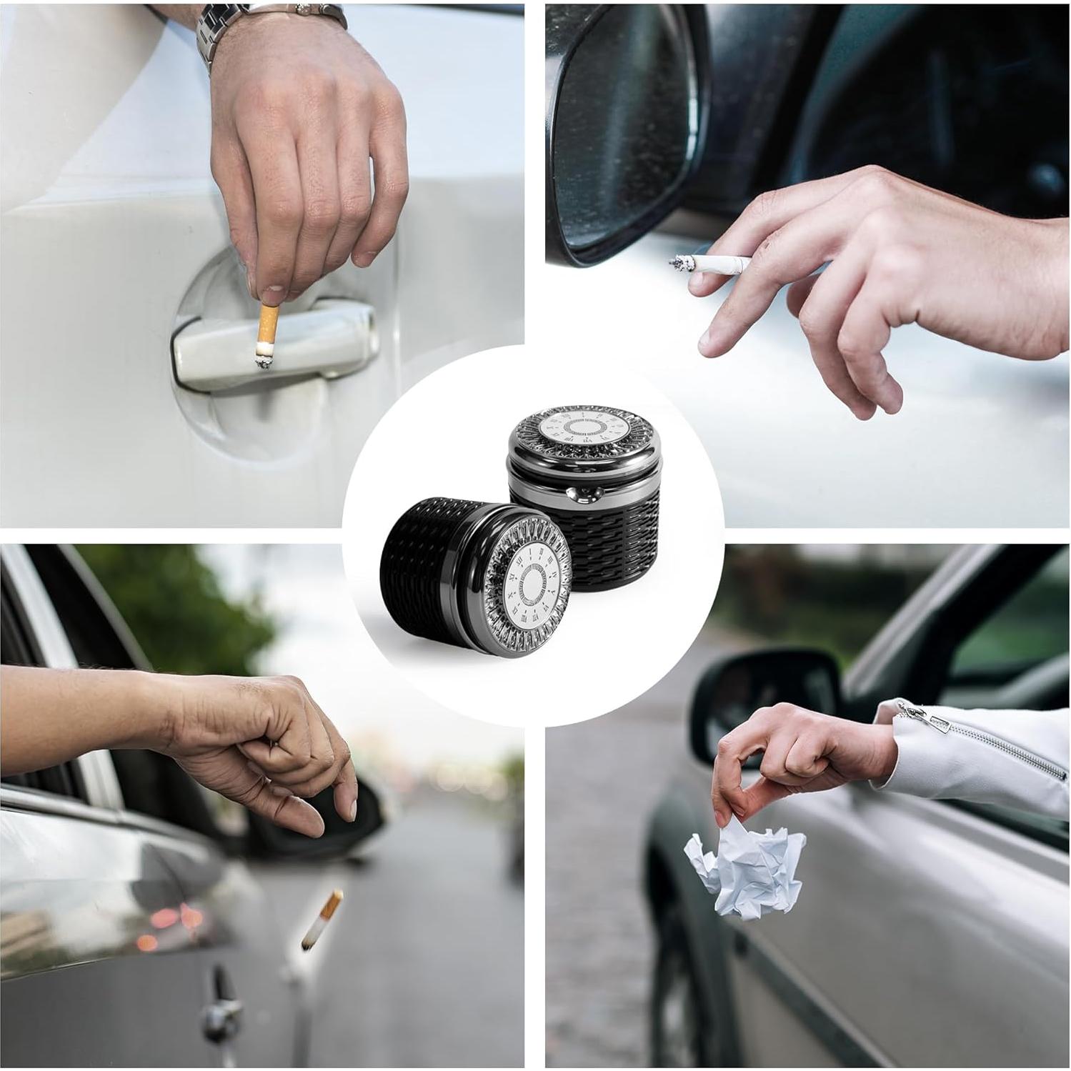 Cenicero de Auto SOLARXIA con Tapa LED Desmontable