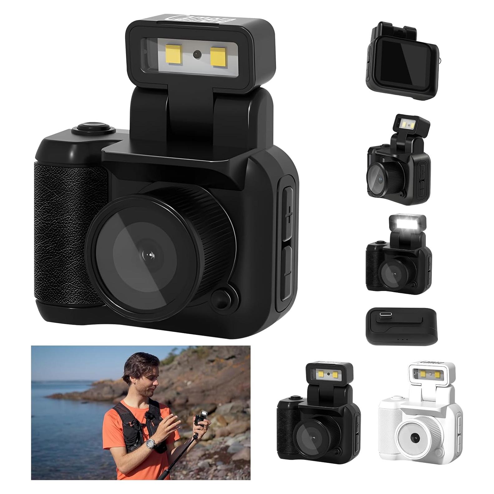 Mini Cámara Llavero ZXJ486957 1080P HD Retro Snap Negra