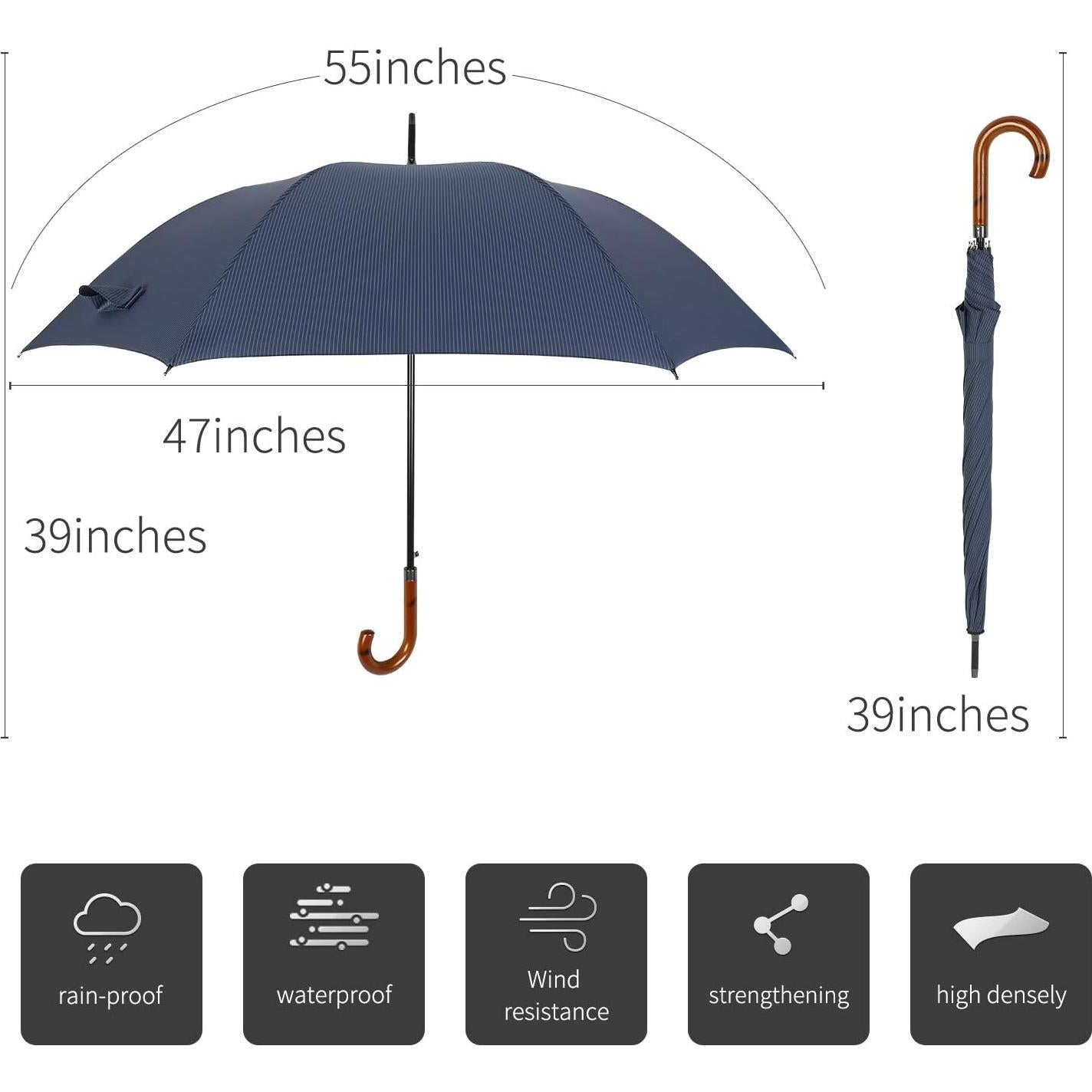 Paraguas TIME LOVER Automático Grande a Prueba de Viento