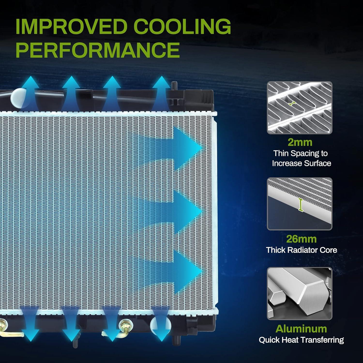 Radiador Autosaver88 Compatible Yaris 2006-2019 1.5L 1.8L