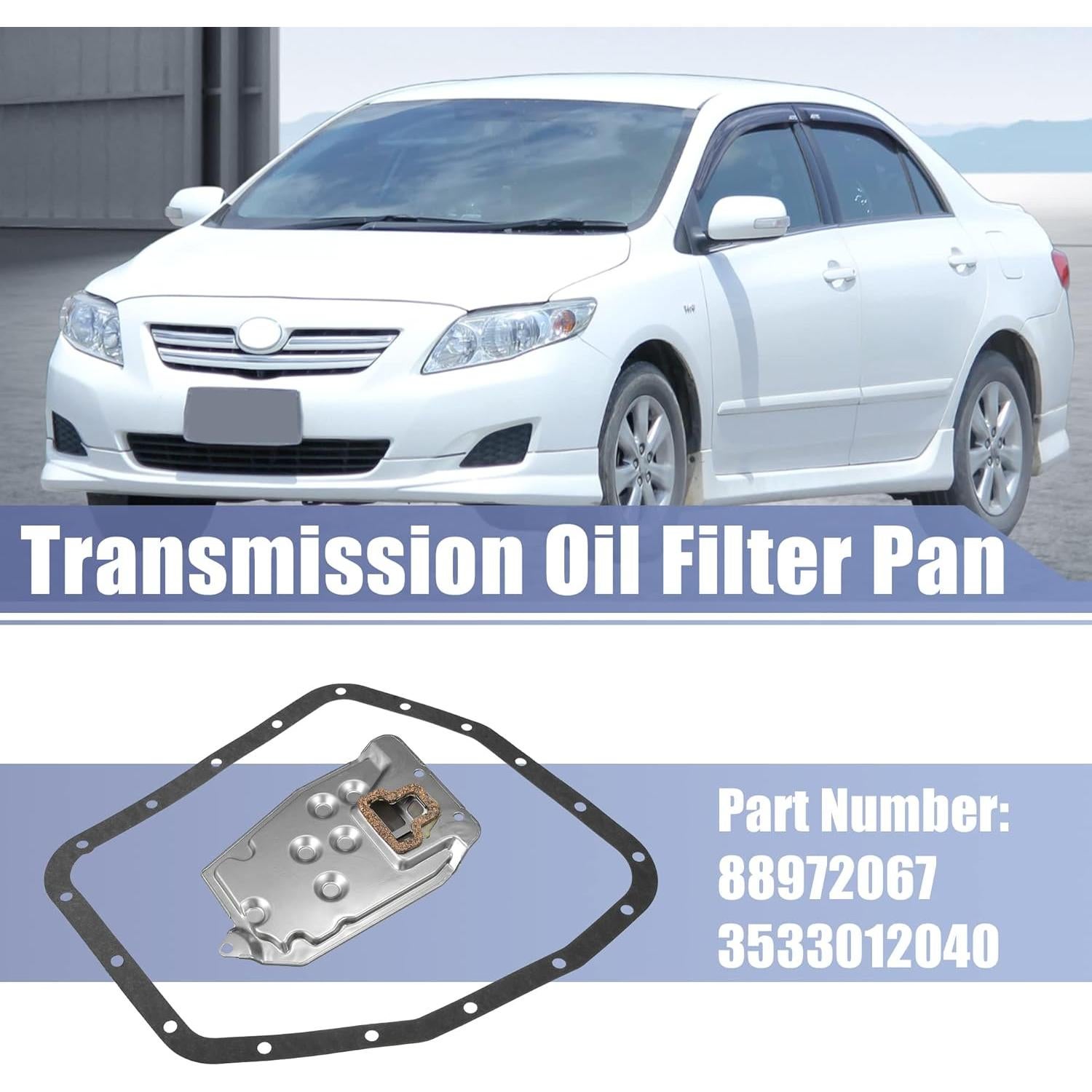 Juego de Junta de Filtro de Transmisión y Cárter X AUTOHAUX para Toyota Corolla 2003-2008