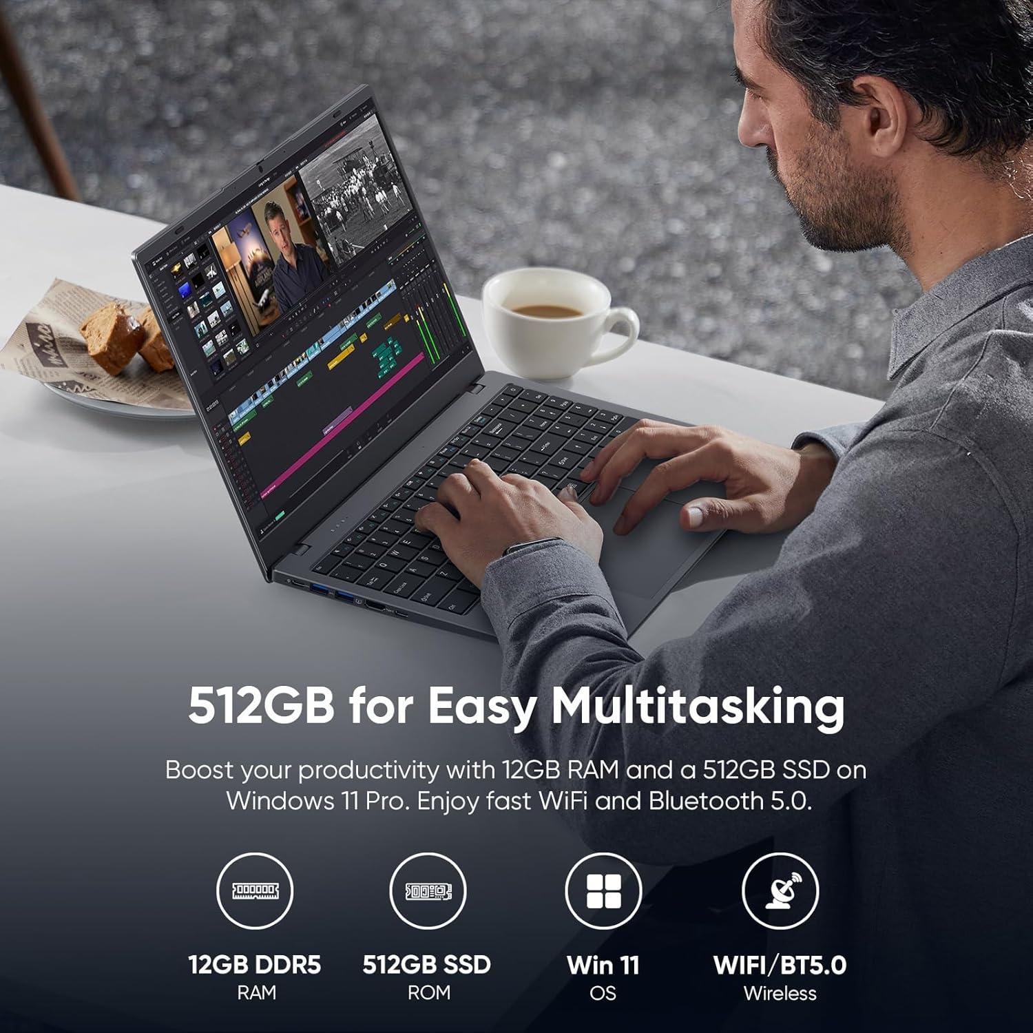 Laptop ITAMRYO F15TT 15.6" IPS 12GB RAM 512GB SSD Win11