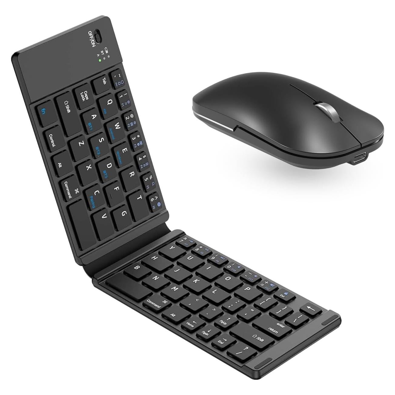 Combo Teclado y Ratón Inalámbrico Plegable Comeic - Negro