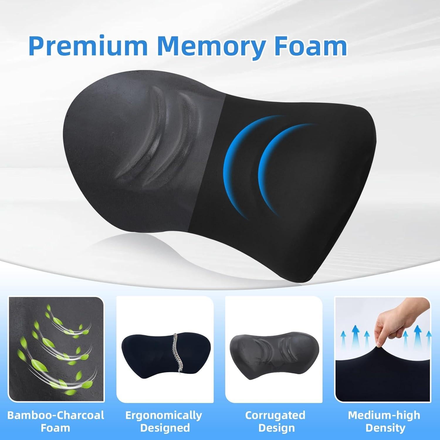 Almohada Lumbar Ergonómica Lekewn - Soporte Espalda 44.7x21.8cm