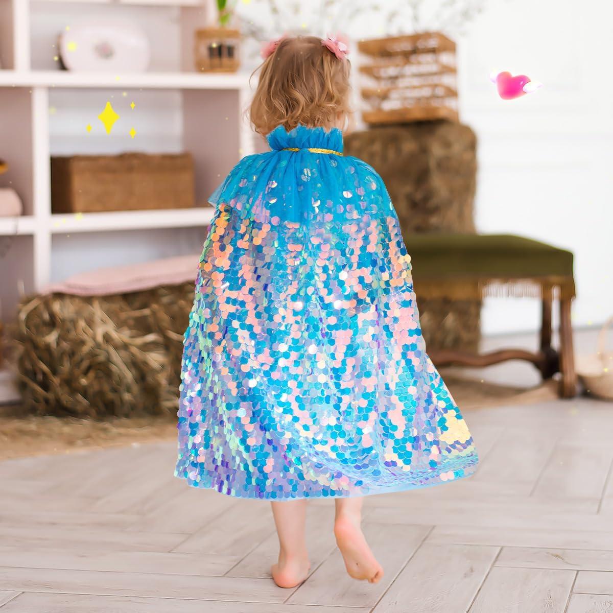 Disfraz de Princesa Meland para Niñas 3-8 Años con Capa