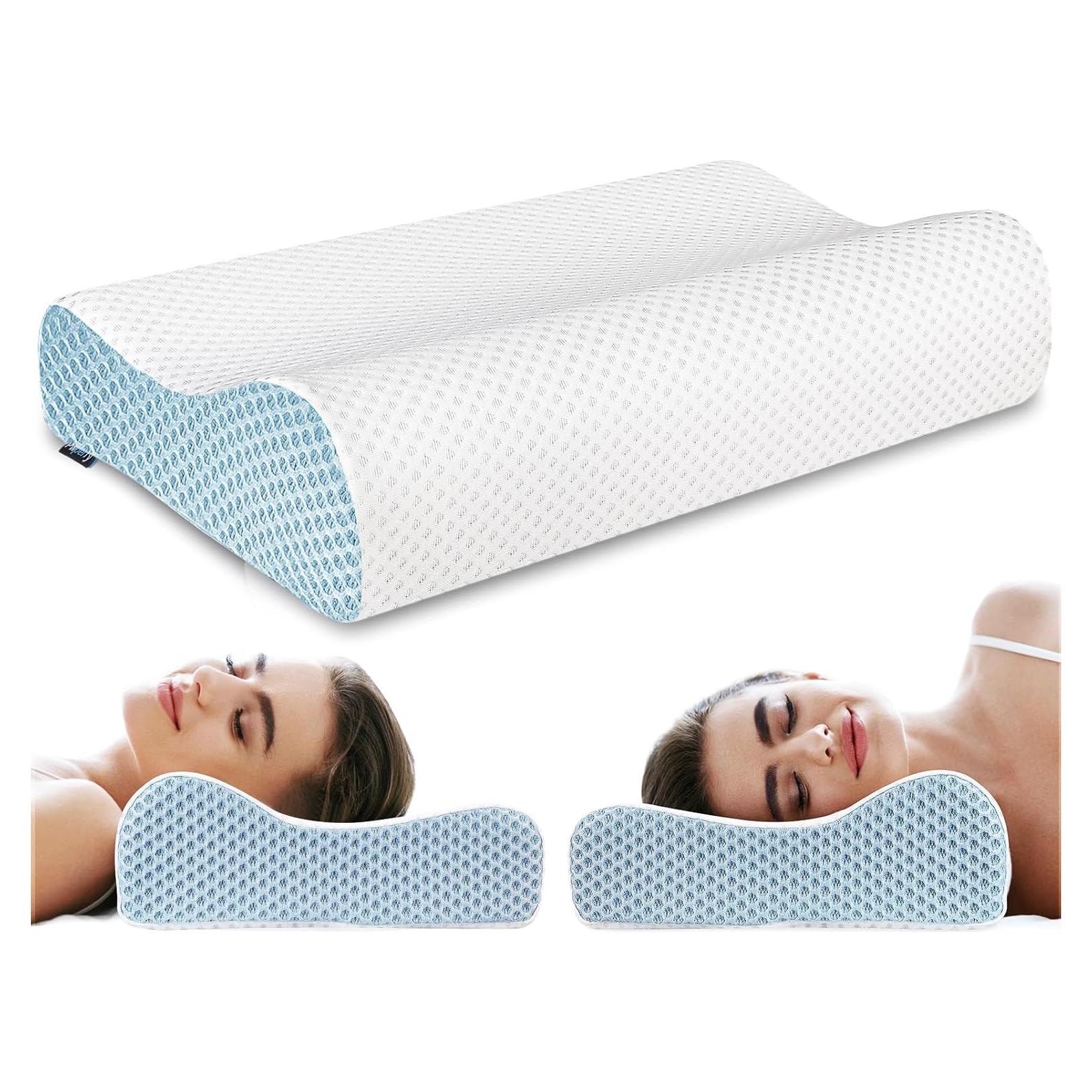 Almohada Cervical Ergonómica Pwperry Espuma Viscoelástica 60x35cm