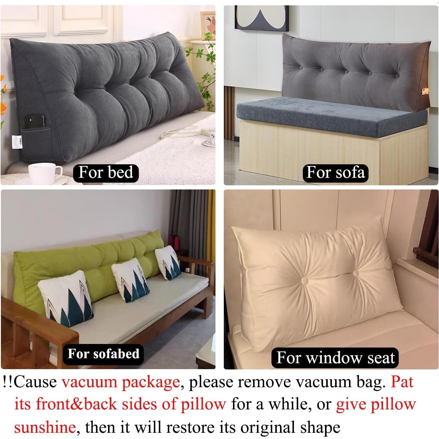 Almohada Triangular de Cuña SAMTY Twin XL Beige 39x20.3x50.8 cm