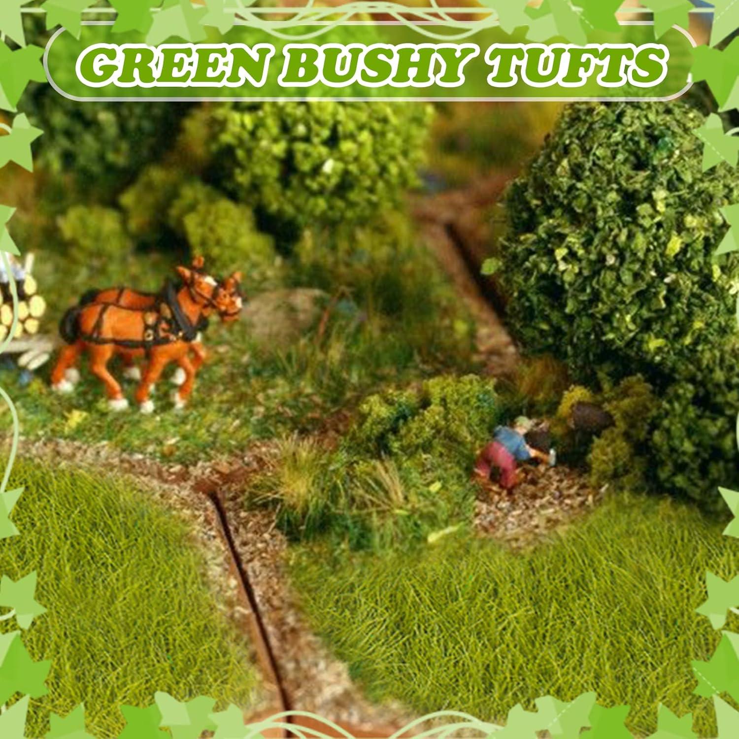 Mechones de Hierba Estática Warmtree para Dioramas y Trenes Miniatura