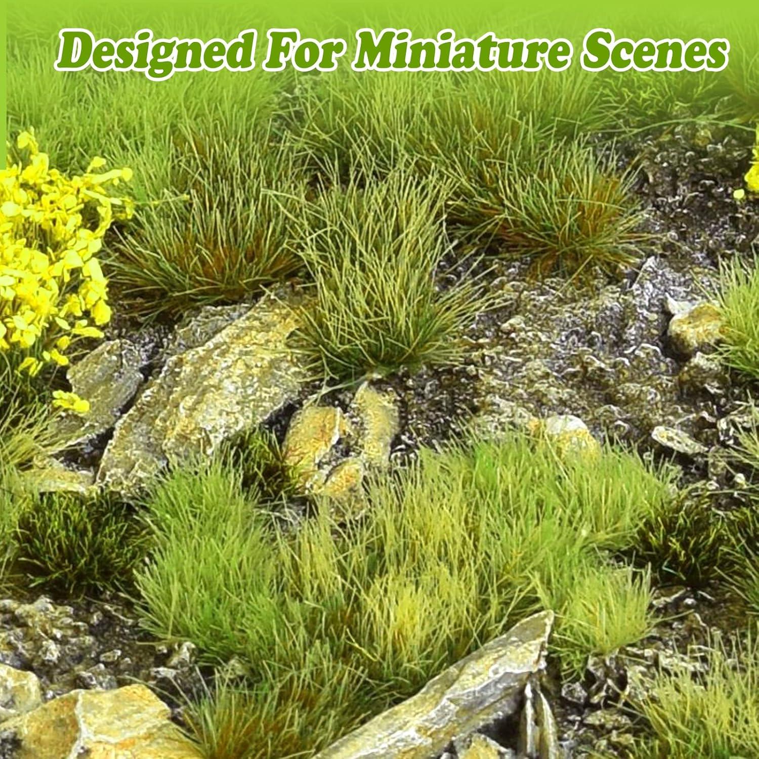 Mechones de Hierba Estática Warmtree para Dioramas y Trenes Miniatura