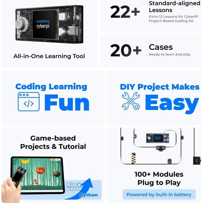 Kit de Programación Makeblock CyberPi para Niños 8-12 Años