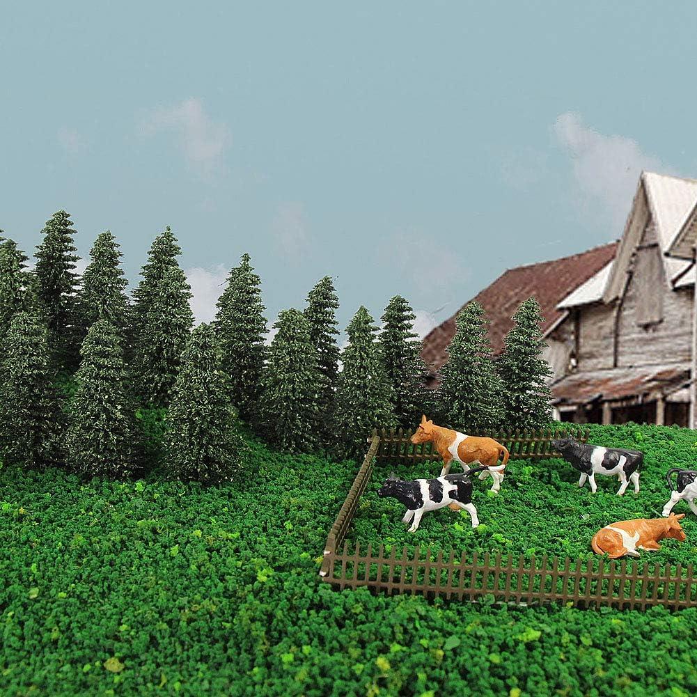 50 Árboles de Modelo de Pino Verde Oscuro Evemodel 52mm