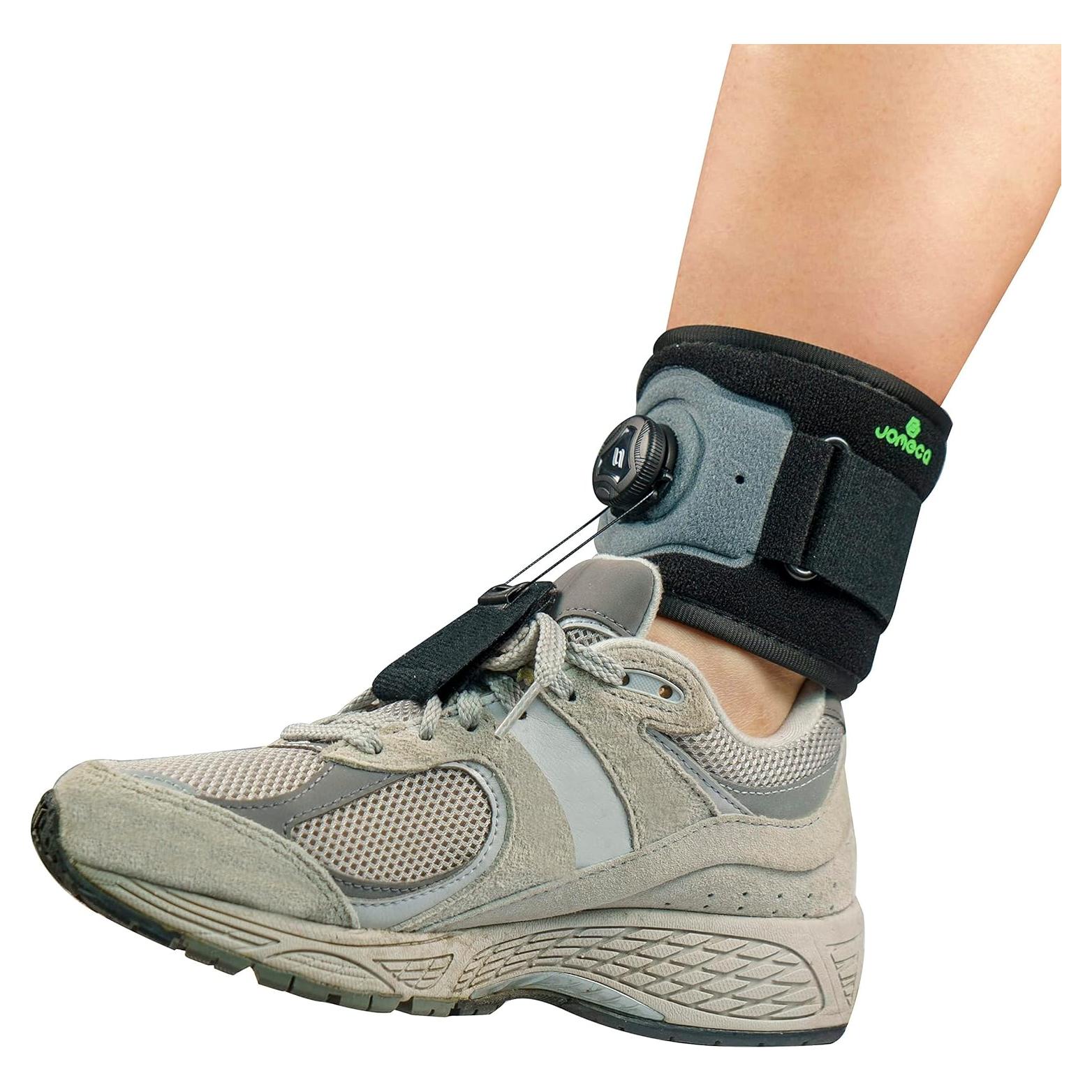 Férula AFO JOMECA para Pie Caído Ajustable Unisex - Gris-Negro