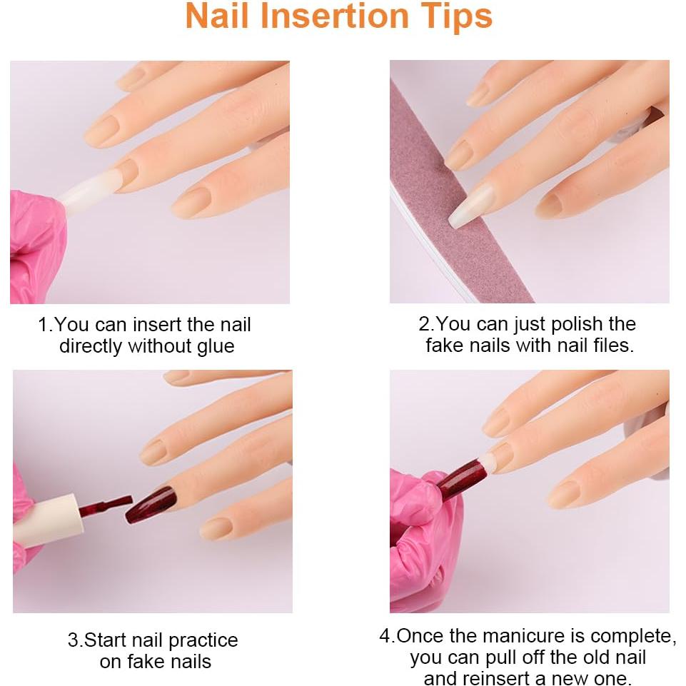 Mano Falsa de Silicona KnowU para Uñas Acrílicas - Derecha