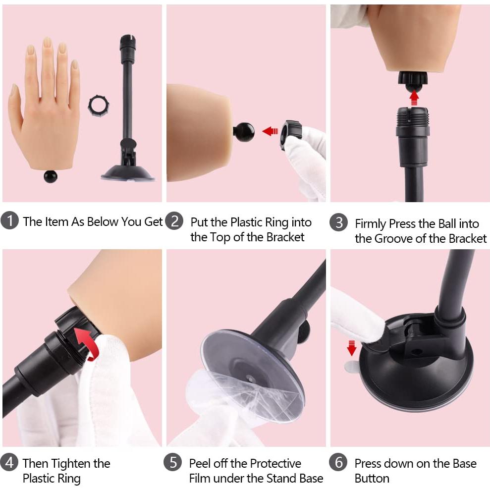 Mano Falsa de Silicona KnowU para Uñas Acrílicas - Derecha