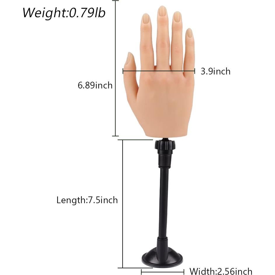 Mano Falsa de Silicona KnowU para Uñas Acrílicas - Derecha