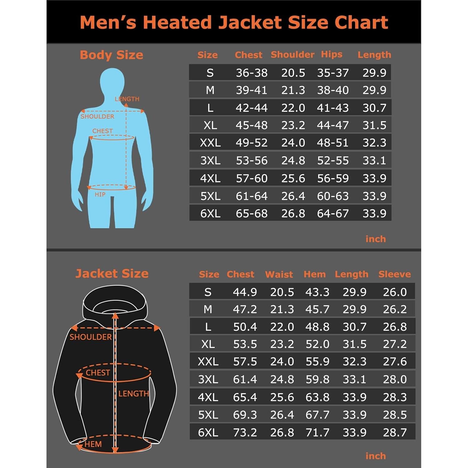 Chaqueta Térmica Venustas para Hombre con Batería 5000mAh