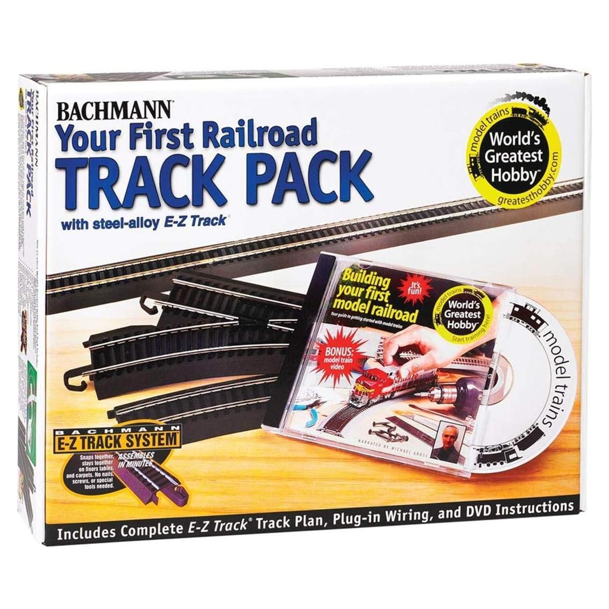 Bachmann E-Z Track Pack HO - Rieles de acero 45 piezas