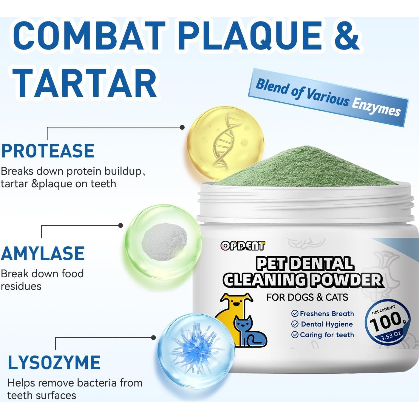 Polvo Dental para Perros Opdent 99g - Limpieza y Aliento Fresco