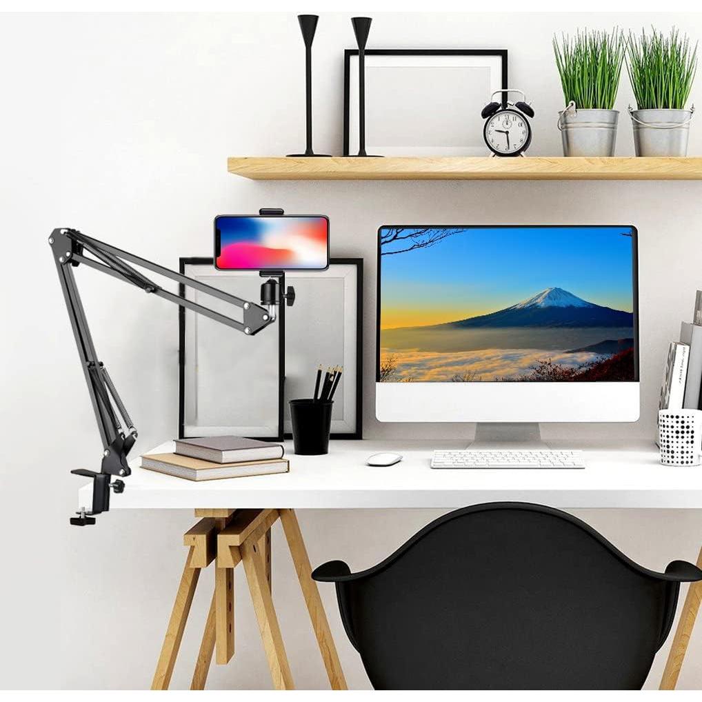 Soporte de trípode superior TH-YIYANT con brazo articulado y soporte para teléfono