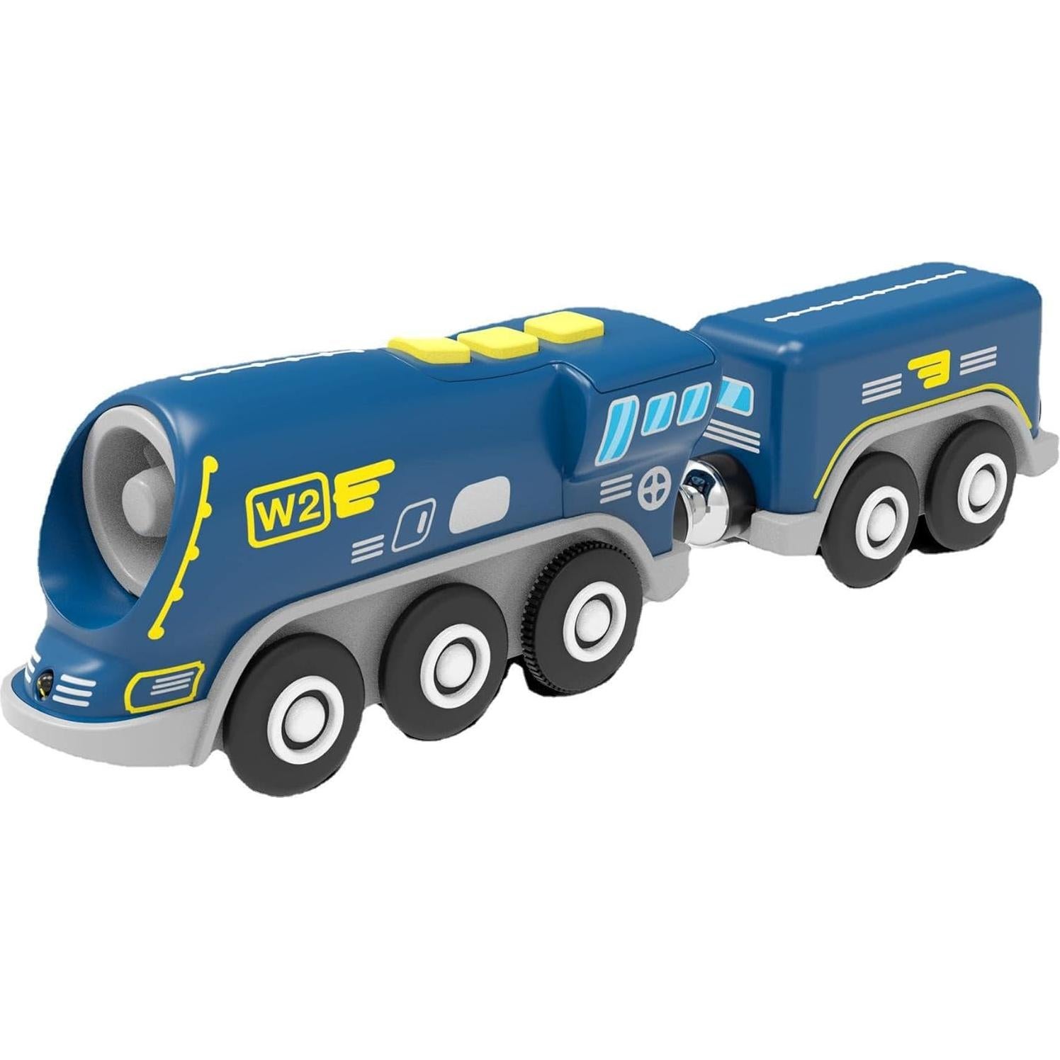 Locomotora a Batería May & Z para Vías de Madera Azul