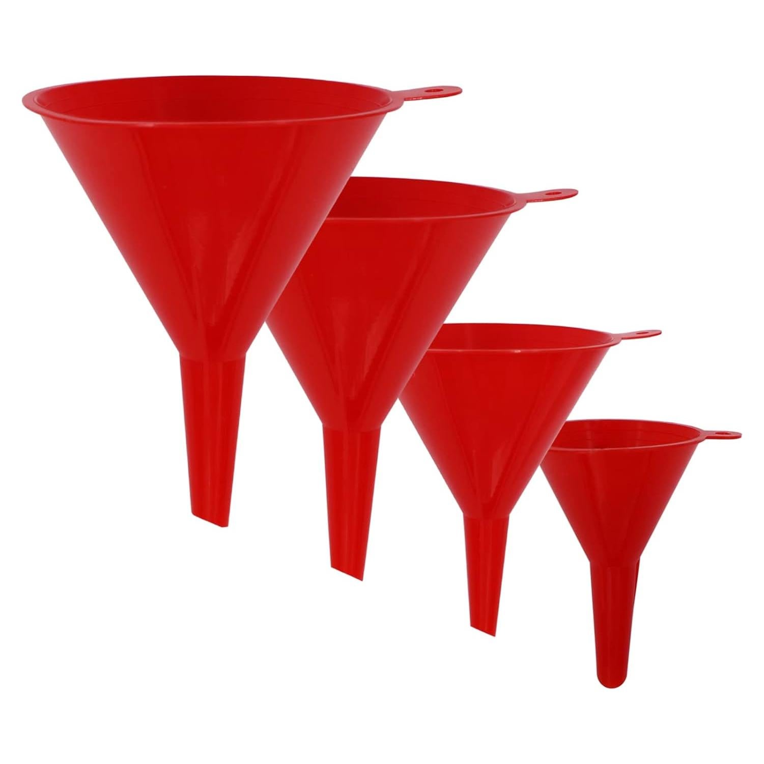 Set de 4 Embudos de Plástico KongNai para Cocina y Automóvil