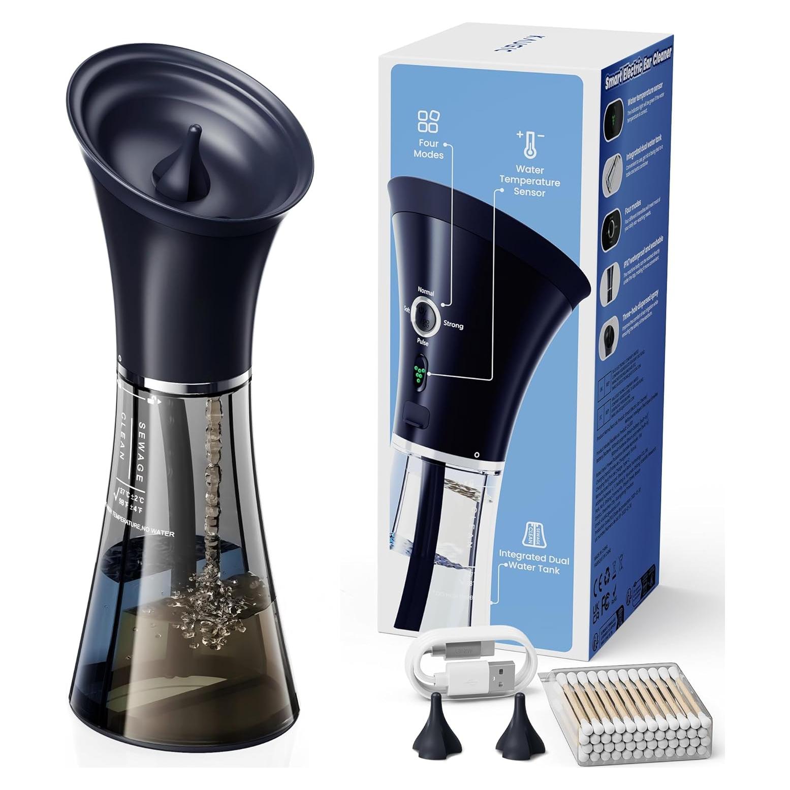 Limpiador de Oídos Eléctrico KAUGIC CSJ-001 IPX7 Semi-Transparente