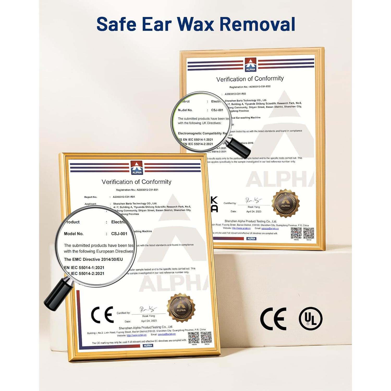 Limpiador de Oídos Eléctrico KAUGIC CSJ-001 IPX7 Semi-Transparente