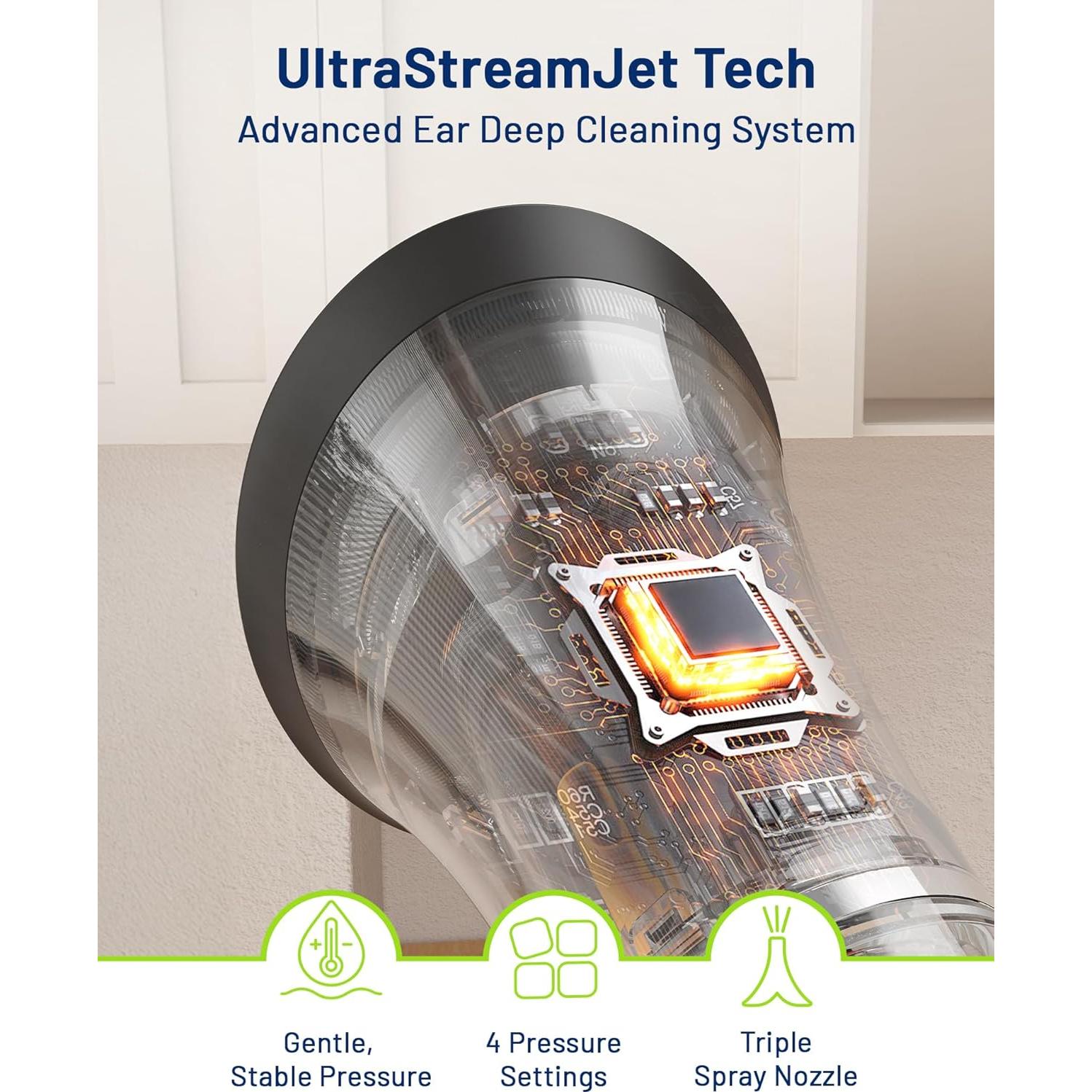 Limpiador de Oídos Eléctrico KAUGIC CSJ-001 IPX7 Semi-Transparente