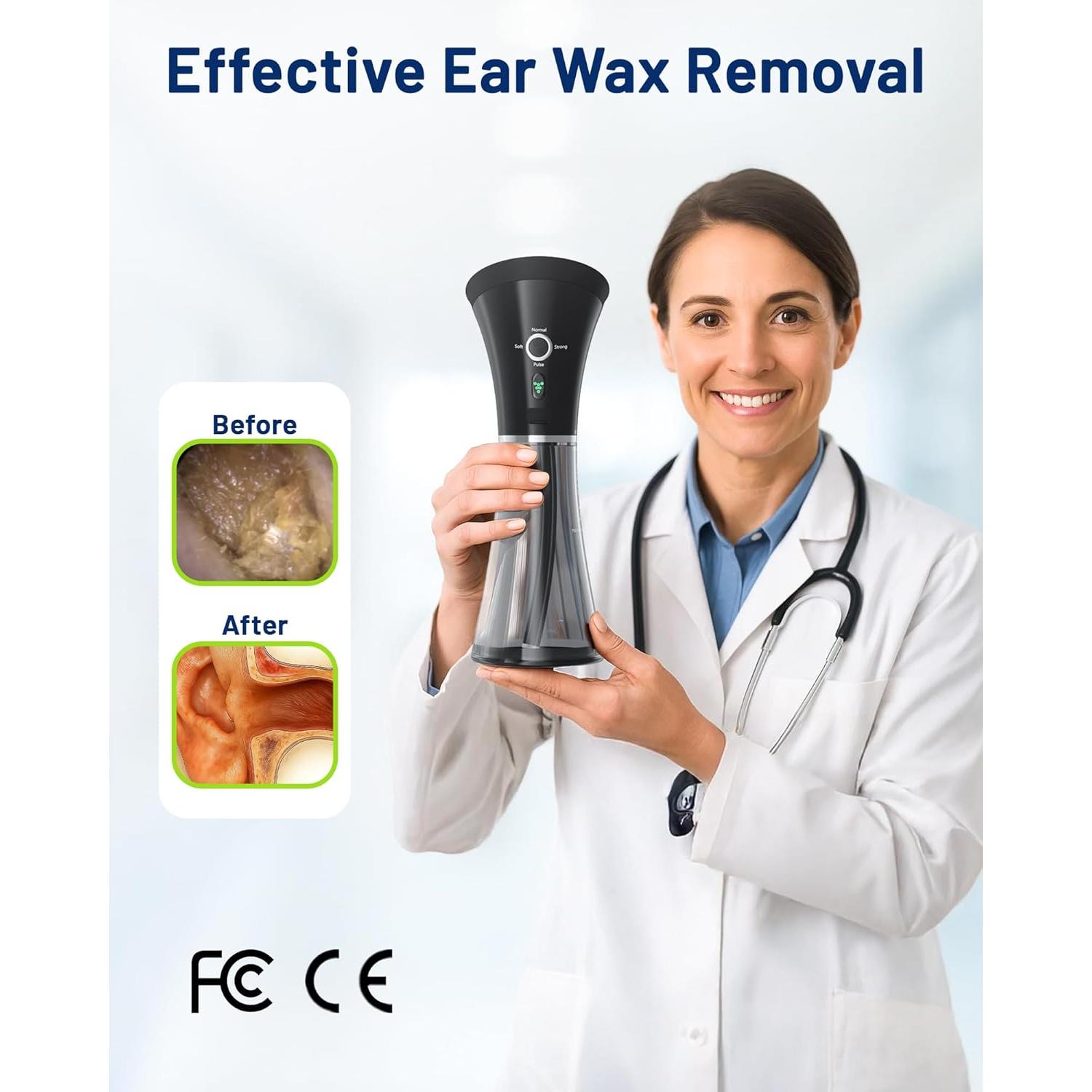 Limpiador de Oídos Eléctrico KAUGIC CSJ-001 IPX7 Semi-Transparente