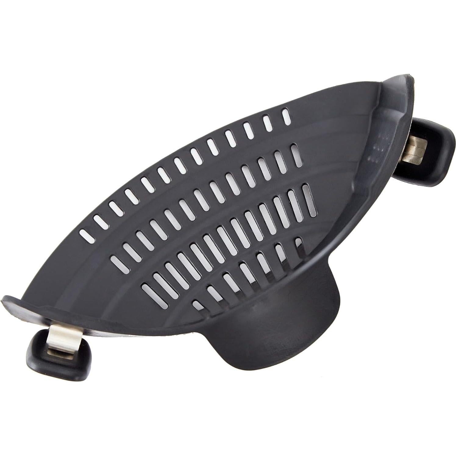 Colador de Silicona Clip On S&F Homes - Negro, Resistente al Calor