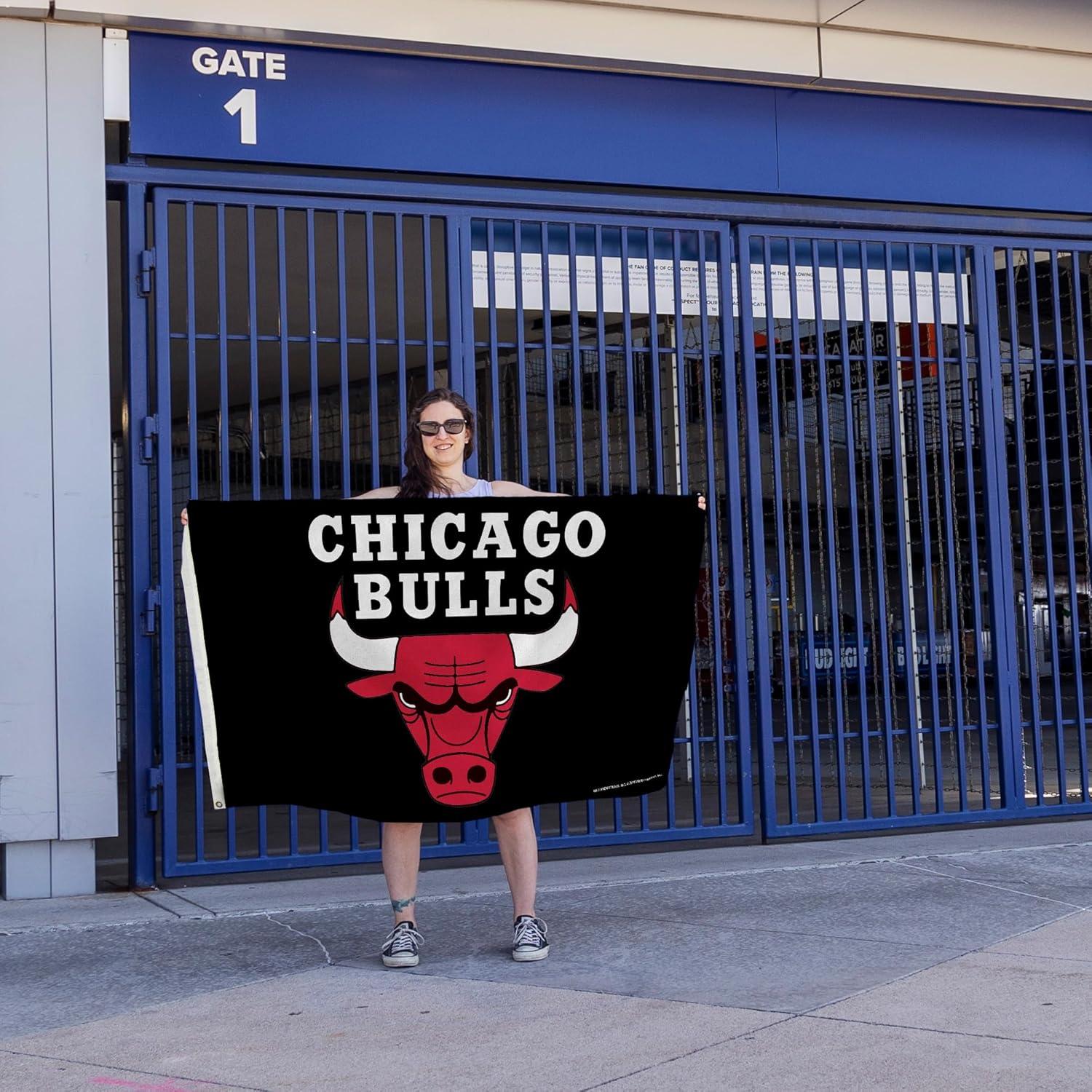 Bandera Rico Industries Chicago Bulls 91x152 cm con Ojales
